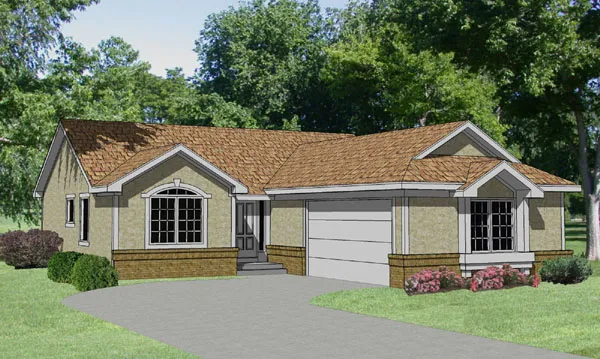 Full Rendering for House Plan #360101
