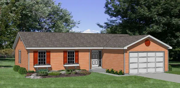 Full Rendering for House Plan #361101
