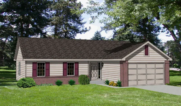 Full Rendering for House Plan #362101