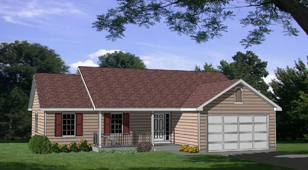 Full Rendering for House Plan #363101