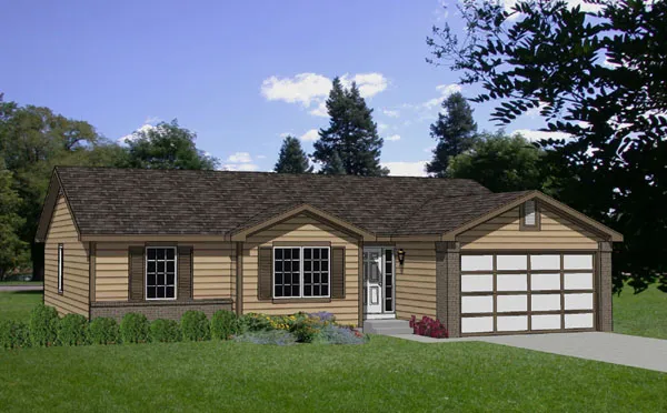 Full Rendering for House Plan #366101