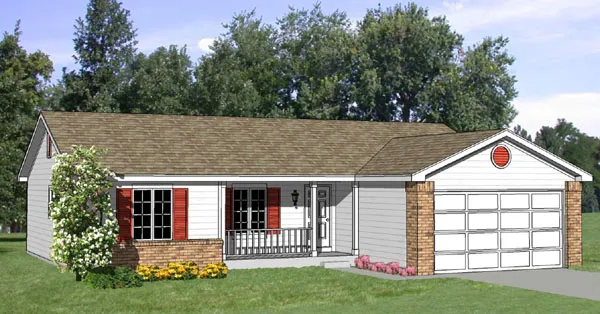 Full Rendering for House Plan #368101