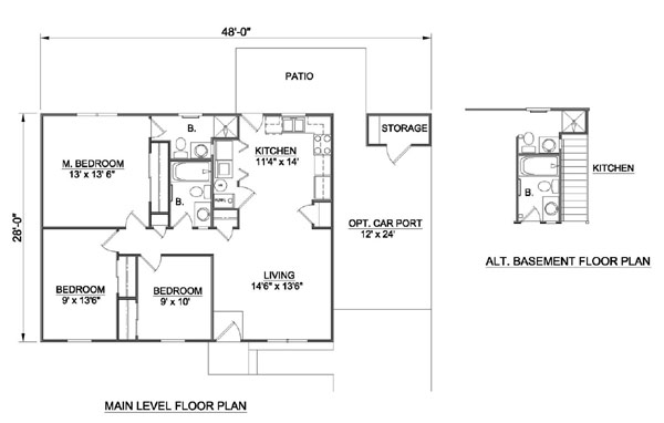 Main Floor Plan for House Plan #360201