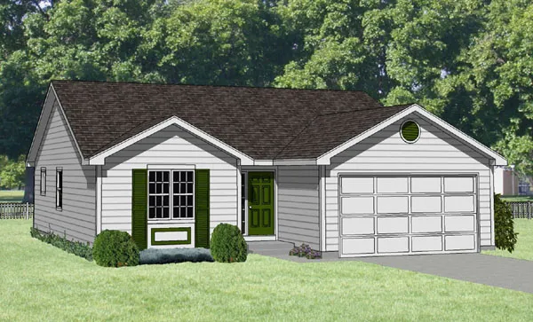 Full Rendering for House Plan #364201