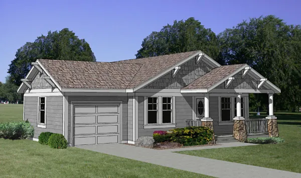Full Rendering for House Plan #361301