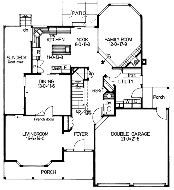 Main Floor Plan for House Plan #201108