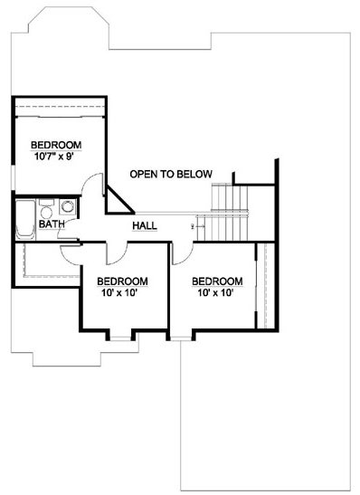 Second Floor Plan for House Plan #360129