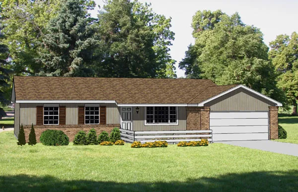 Full Rendering for House Plan #369129