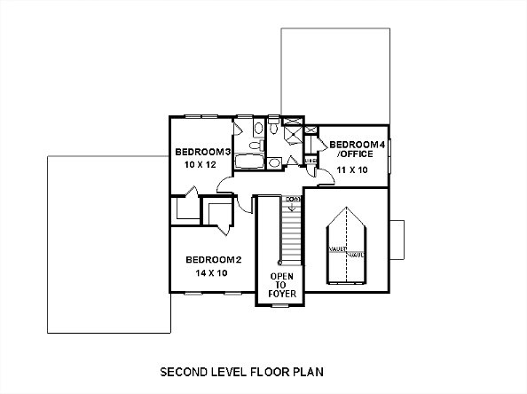 Second Floor Plan for House Plan #279091