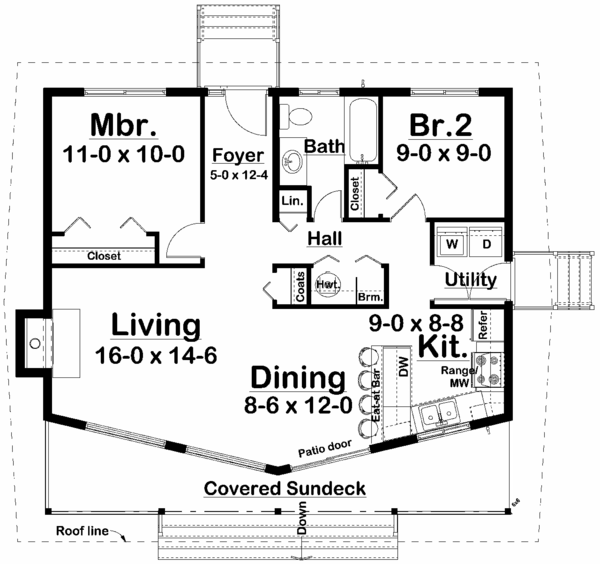 Main Floor Plan for House Plan #200245