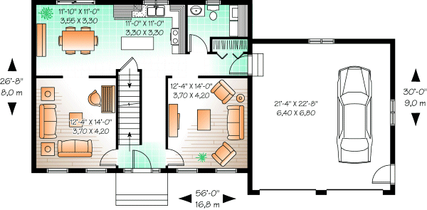 Main Floor Plan for House Plan #147683