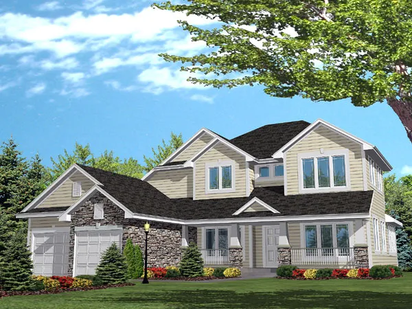 Full Rendering for House Plan #291012