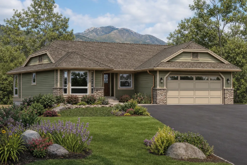 Full Rendering for House Plan #201202