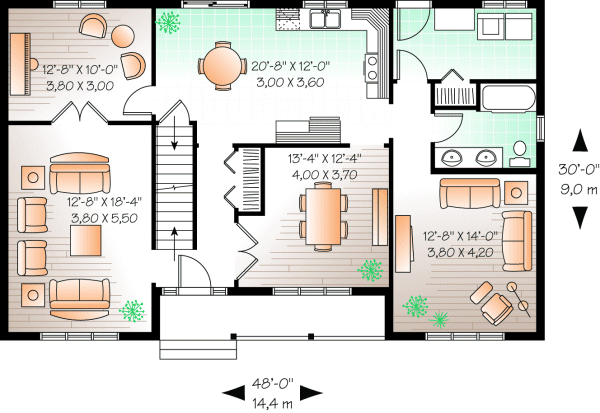 Main Floor Plan for House Plan #146073