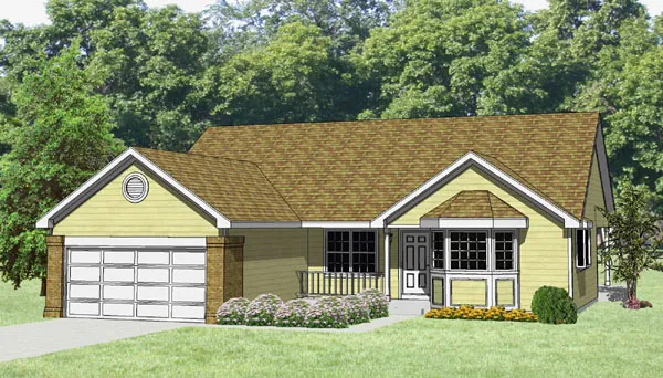 Full Rendering for House Plan #369029