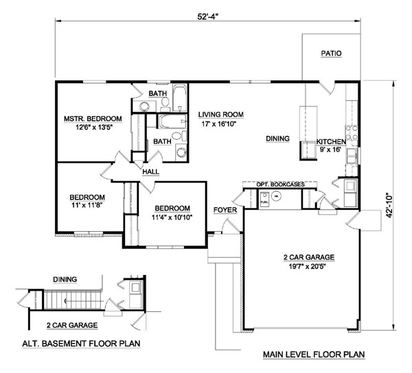 Main Floor Plan for House Plan #364039