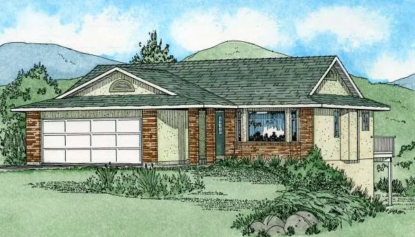 Full Rendering for House Plan #201206