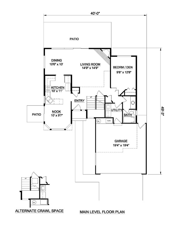 Main Floor Plan for House Plan #369039