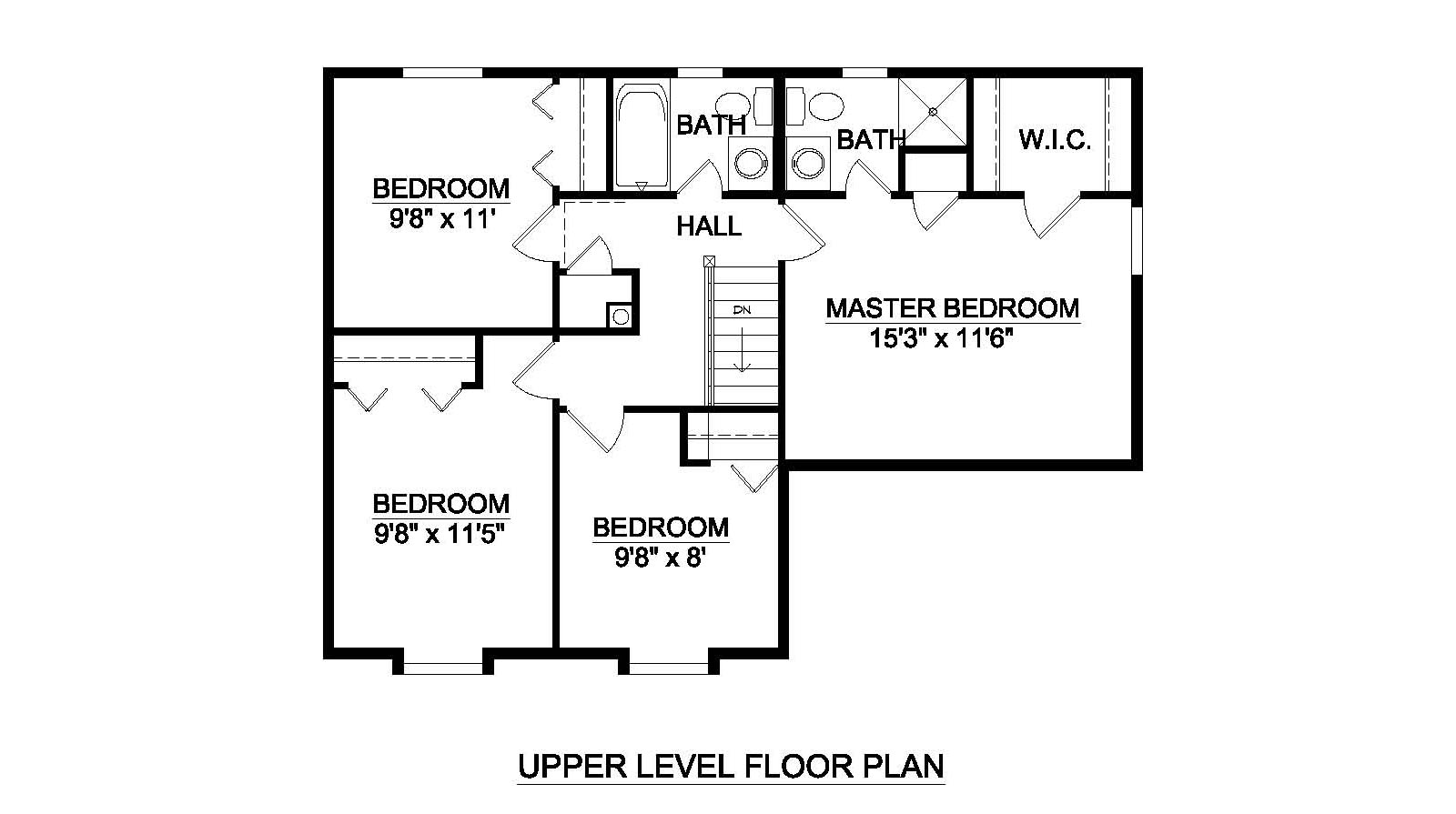 Second Floor Plan for House Plan #364139