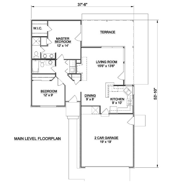 Main Floor Plan for House Plan #365049