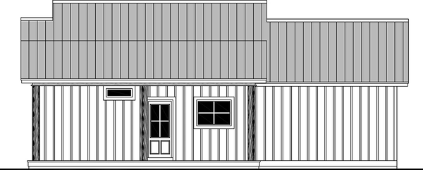 Rear Elevation for House Plan #216170