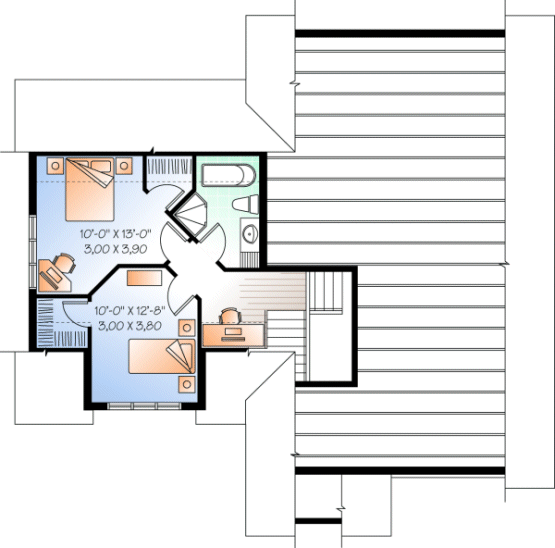 Second Floor Plan for House Plan #141163