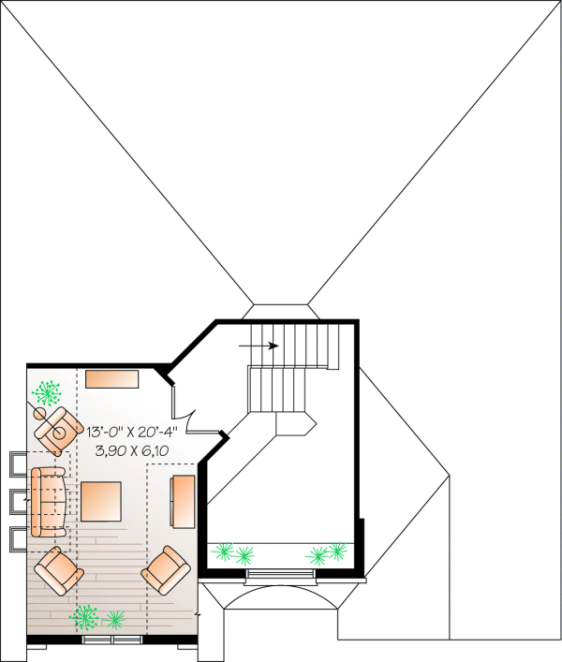 Second Floor Plan for House Plan #140163