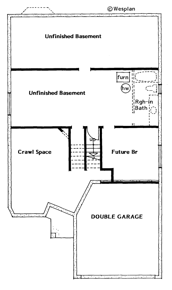 Basement Plan for House Plan #201209