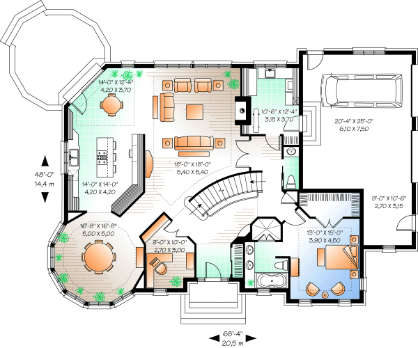 Main Floor Plan for House Plan #146063