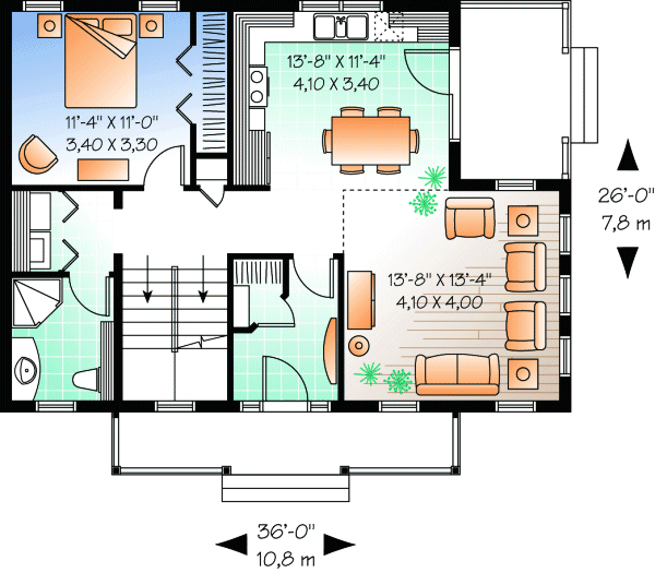 Main Floor Plan for House Plan #149153