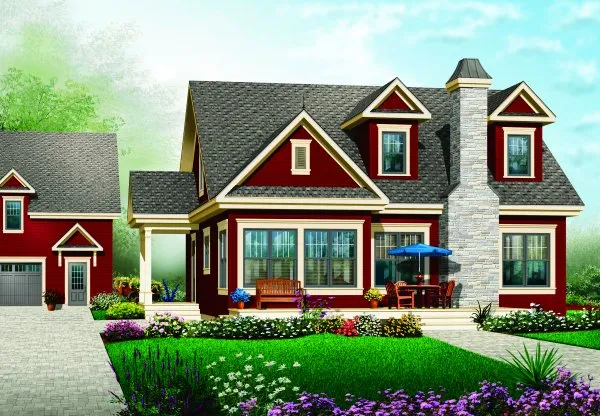 Full Rendering for House Plan #144153