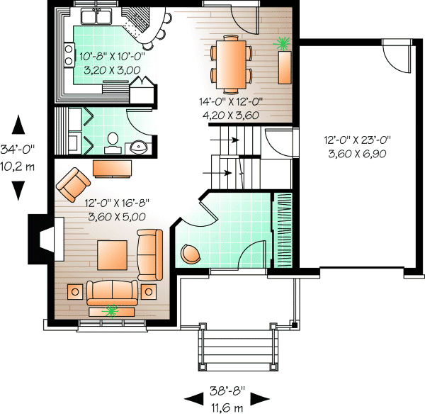 Main Floor Plan for House Plan #145543