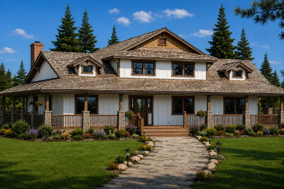 Full Rendering for House Plan #201402