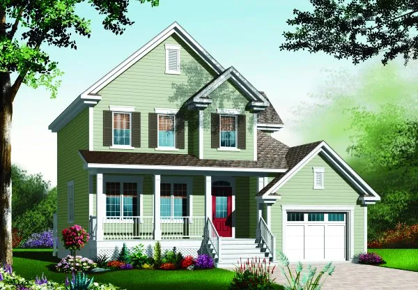 Full Rendering for House Plan #142543