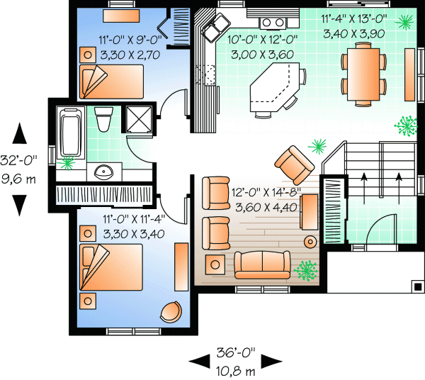Main Floor Plan for House Plan #143233