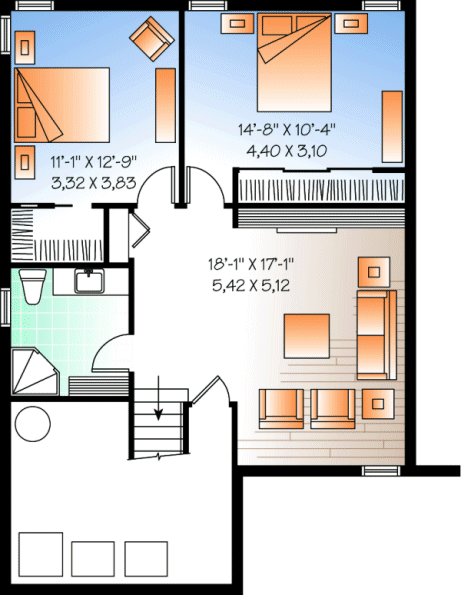 Basement Plan for House Plan #148133