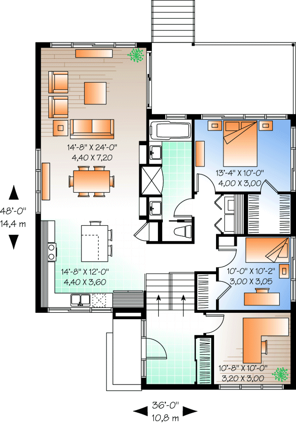 Main Floor Plan for House Plan #146133