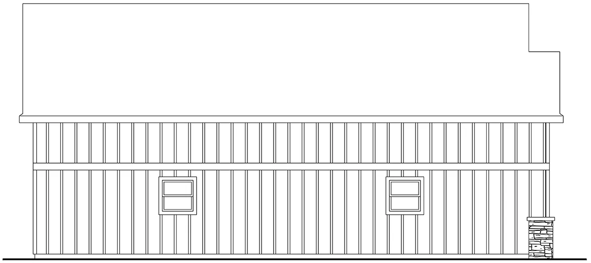 Left Elevation for House Plan #348541