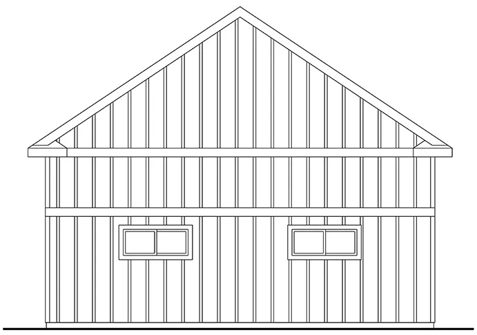 Rear Elevation for House Plan #348541