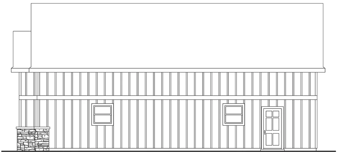 Right Elevation for House Plan #348541