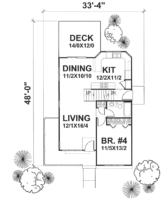 Main Floor Plan for House Plan #299101