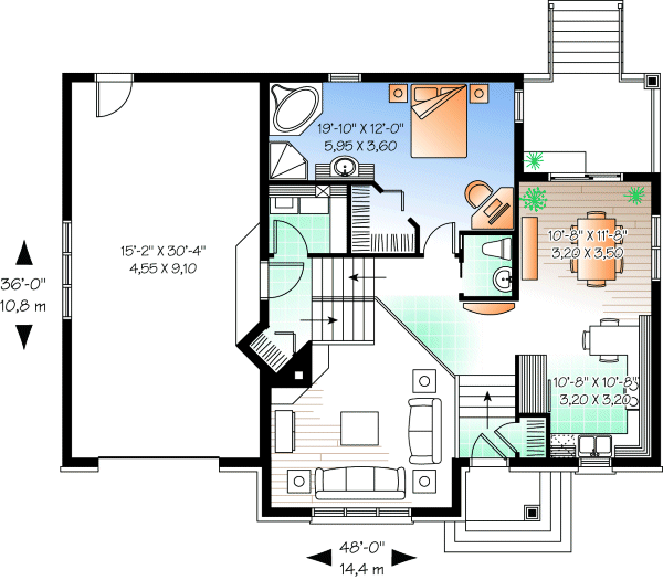 Main Floor Plan for House Plan #146623