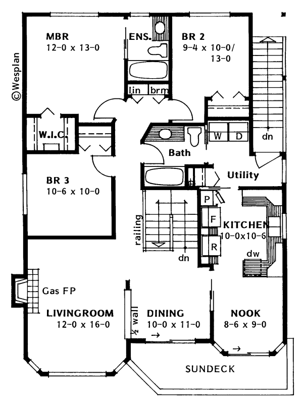 Main Floor Plan for House Plan #202000