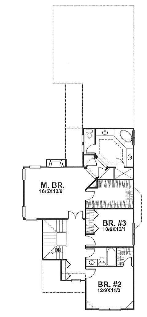 Second Floor Plan for House Plan #296201