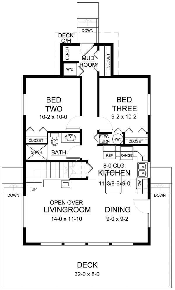 Main Floor Plan for House Plan #202011