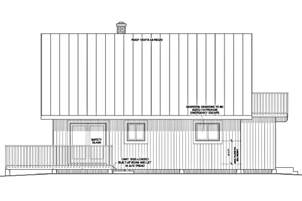 Right Elevation for House Plan #202011