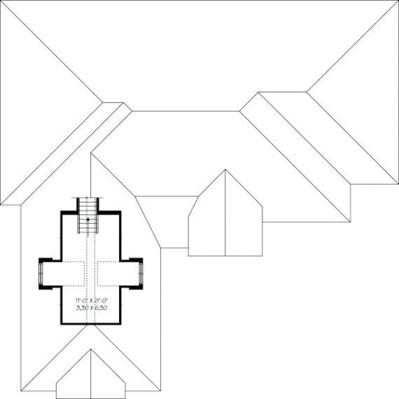 Second Floor Plan for House Plan #147523