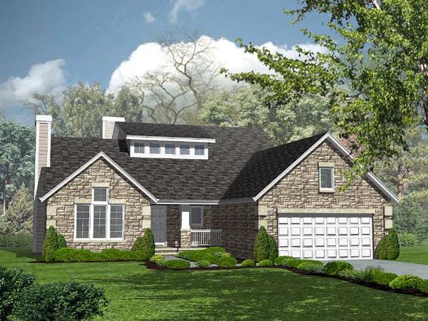 Full Rendering for House Plan #295301