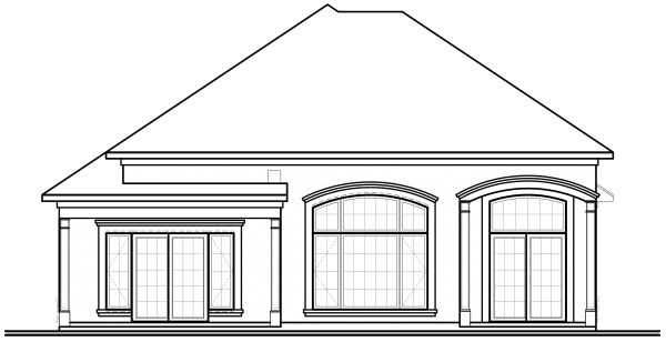 Rear Elevation for House Plan #149423