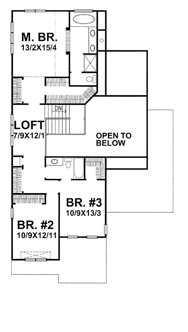 Second Floor Plan for House Plan #297301